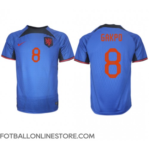 Billige Nederland Cody Gakpo #8 Bortetrøye VM 2022 Kortermet